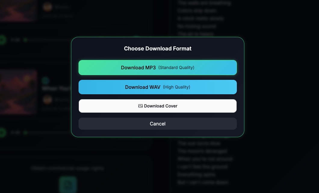 Download Your AI Generated Music
